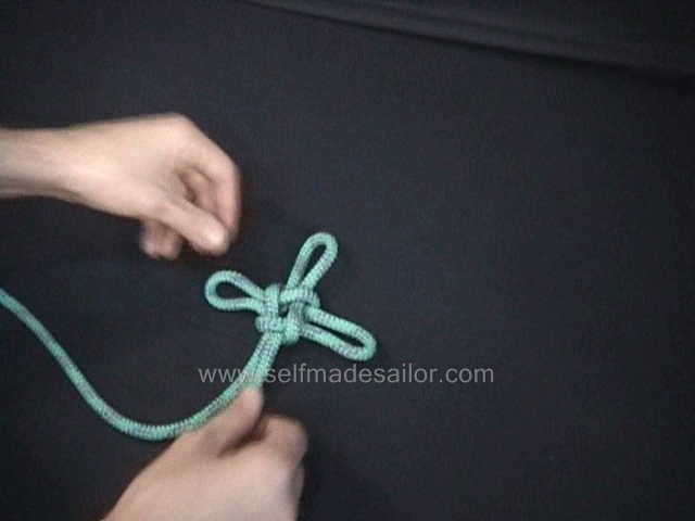 A knot tying video showing how to tie a decorative Shamrock Knot / True Lover's Knot.